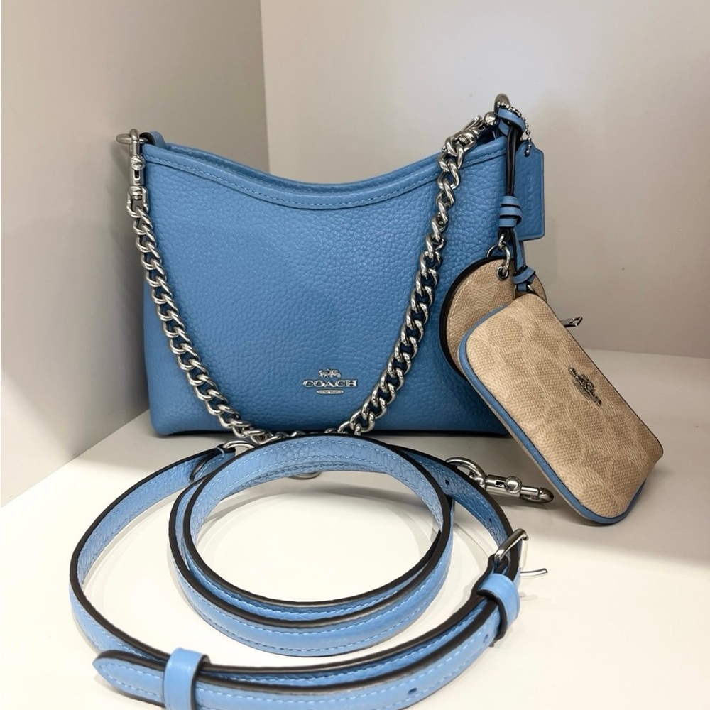 Coach Laurel Small Shoulder Bag With Mirror Charm And Pouch # CBI06 - Picture 6 of 11